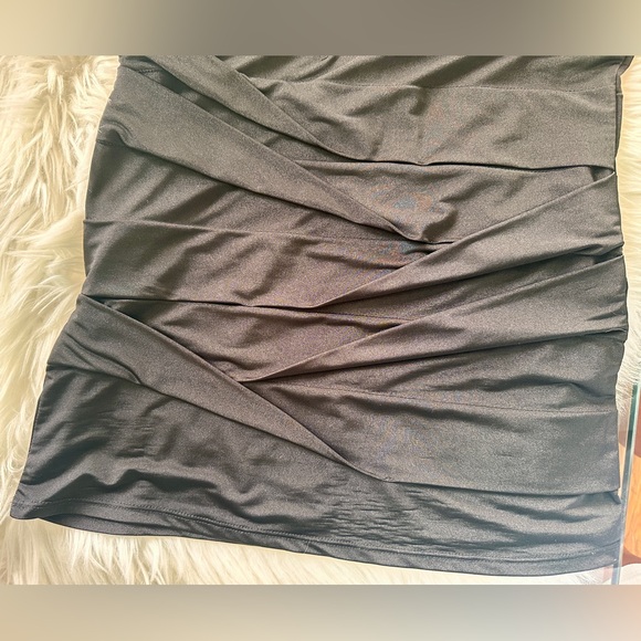 Wet Seal size M, medium BLACK Bodycon stretchy SEXY low cut top!  EUC! Like NEW! - Picture 7 of 8